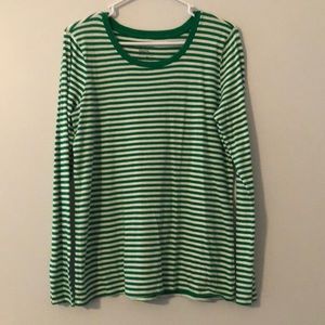 Gap Green & White Long Sleeve - size M - NWT